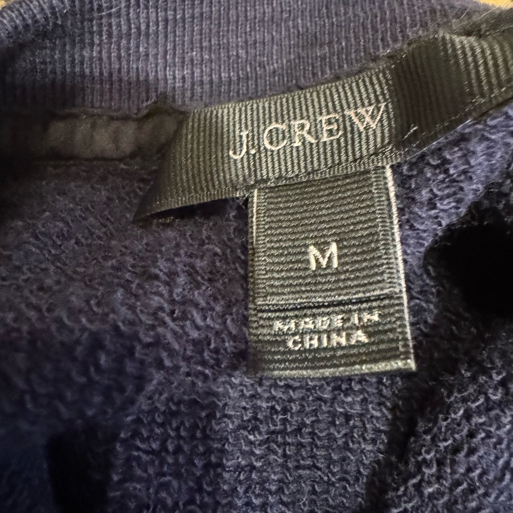 J. Crew Navy Sweatshirt with Black Floral Accents - Picture 5 of 7